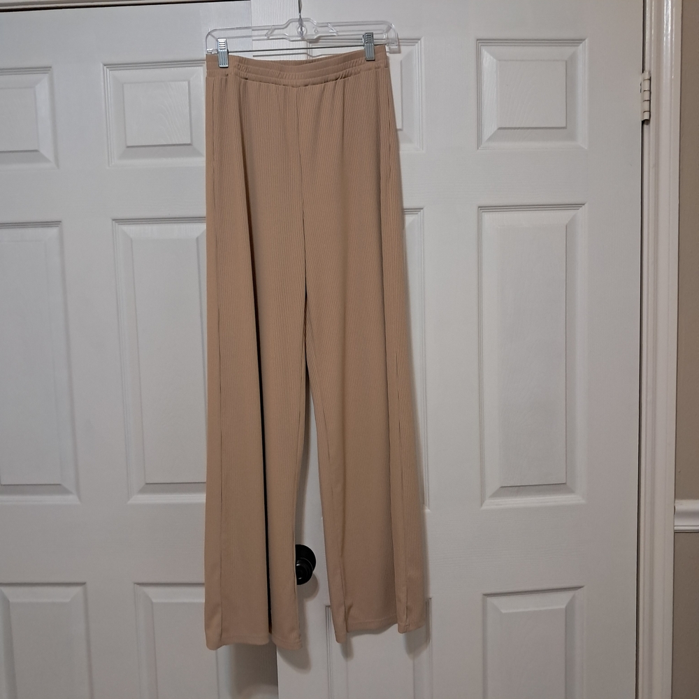 SHEIN Tan Wide Leg Women's Pants